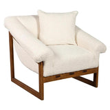 Thatcher White Boucle Accent Chair Accent Chairs LOOMLAN By Furniture Classics