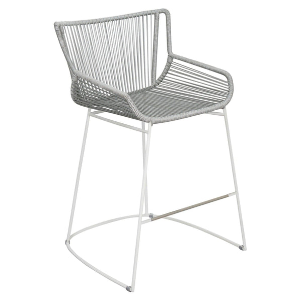 The Dane Dining Counter Chair Set of Two - Grey Outdoor Dining Chairs Outdoor Dining Chairs LOOMLAN By Seasonal Living