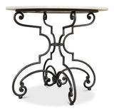 The French Iron And Marble Round Bistro Table Dining Tables LOOMLAN By Sarreid