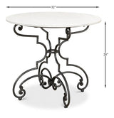 The French Iron And Marble Round Bistro Table Dining Tables LOOMLAN By Sarreid