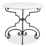 The French Iron And Marble Round Bistro Table Dining Tables LOOMLAN By Sarreid