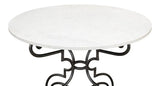 The French Iron And Marble Round Bistro Table Dining Tables LOOMLAN By Sarreid