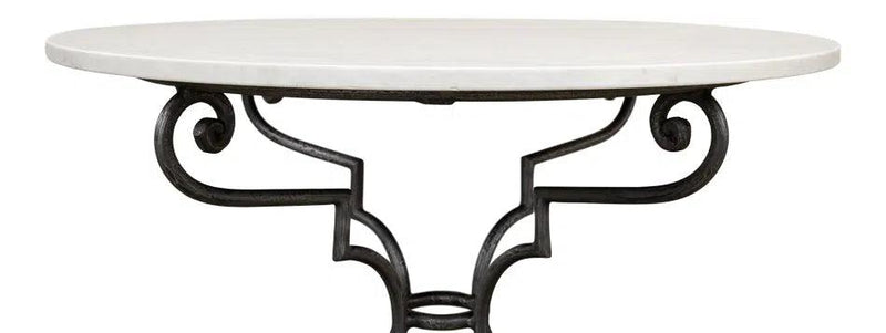 The French Iron And Marble Round Bistro Table Dining Tables LOOMLAN By Sarreid