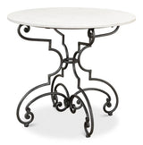 The French Iron And Marble Round Bistro Table Dining Tables LOOMLAN By Sarreid