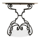 The French Iron And Marble Round Bistro Table Dining Tables LOOMLAN By Sarreid