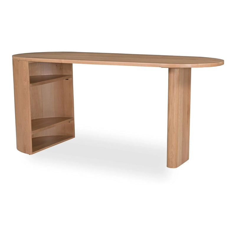 Theo Natural Wood Desk Home Office Desks LOOMLAN By Moe's Home