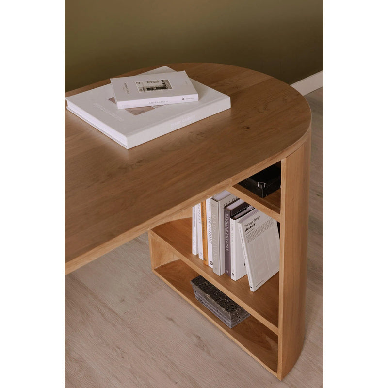 Theo Natural Wood Desk Home Office Desks LOOMLAN By Moe's Home