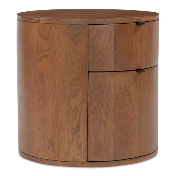 Theo Wood Two Drawer Nightstand Nightstands LOOMLAN By Moe's Home