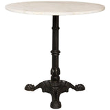 Theresia Iron and Marble Round Side Table Side Tables LOOMLAN By Noir