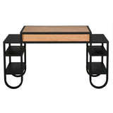 Thomson Wood and Steel Desk Home Office Desks LOOMLAN By Noir