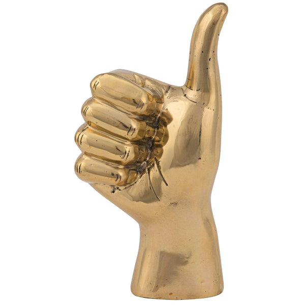 Thumbs Up Antique Brass Sculpture Statues & Sculptures LOOMLAN By Noir