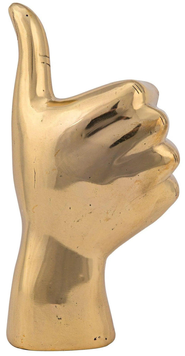 Thumbs Up Antique Brass Sculpture Statues & Sculptures LOOMLAN By Noir