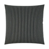 Ticking Black Stripes Black Large Throw Pillow With Insert Throw Pillows LOOMLAN By D.V. Kap