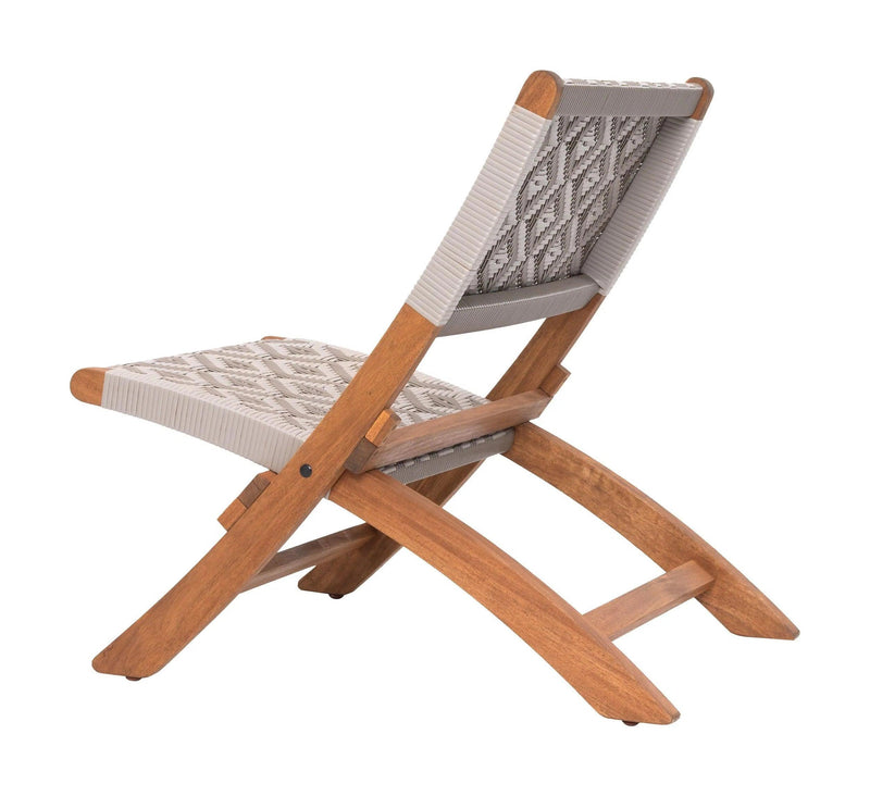 Tide Natural Wood Lounge Chair Outdoor Lounge Chairs LOOMLAN By Zuo Modern