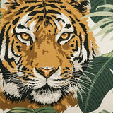 Tiger King Green Throw Pillow With Insert Throw Pillows LOOMLAN By D.V. Kap