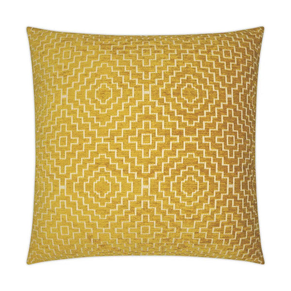 Tile Curry Global Transitional Yellow Large Throw Pillow With Insert Throw Pillows LOOMLAN By D.V. Kap