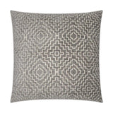 Tile Mushroom Grey Large Throw Pillow With Insert Throw Pillows LOOMLAN By D.V. Kap