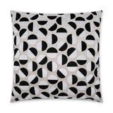 Tilt Modern Circular Dots Black Large Throw Pillow With Insert Throw Pillows LOOMLAN By D.V. Kap