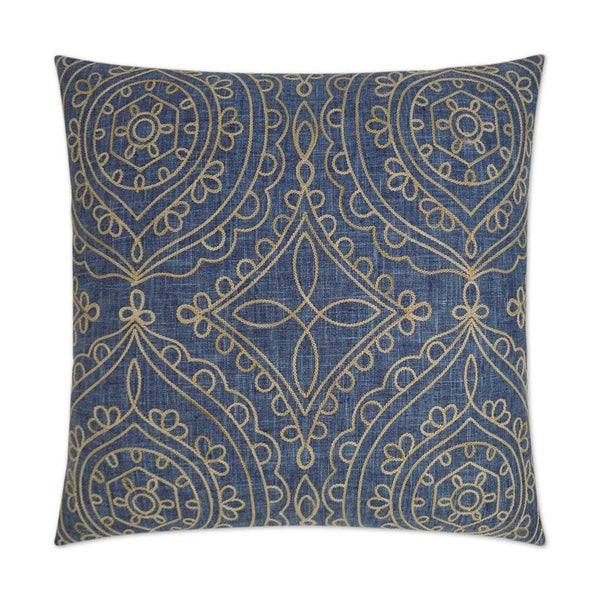 Timelessness Denim Blue Throw Pillow With Insert Throw Pillows LOOMLAN By D.V. Kap