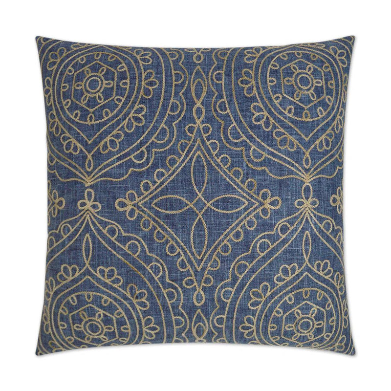 Timelessness Denim Blue Throw Pillow With Insert Throw Pillows LOOMLAN By D.V. Kap