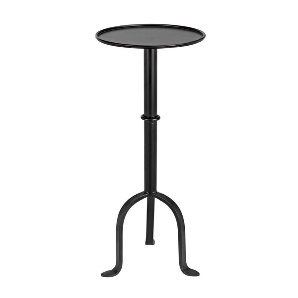 Tini Black Steel Round Side Table Side Tables LOOMLAN By Noir