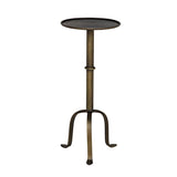 Tini Side Table, Metal with Aged Brass Finish Side Tables LOOMLAN By Noir