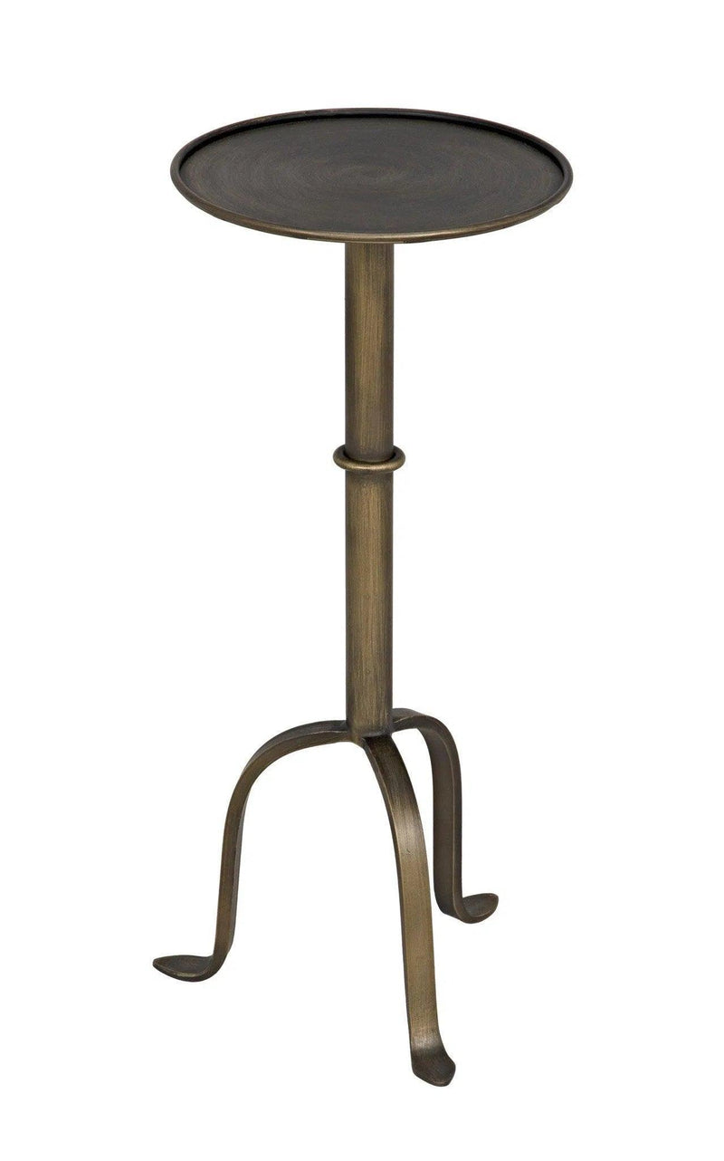 Tini Side Table, Metal with Aged Brass Finish Side Tables LOOMLAN By Noir