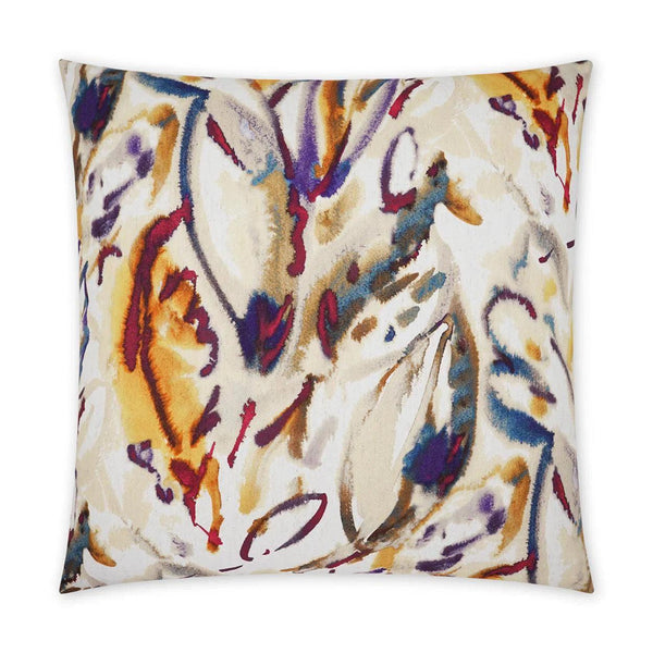 Tisane Berry Abstract Floral Large Throw Pillow With Insert Throw Pillows LOOMLAN By D.V. Kap