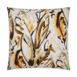 Tisane Sunflower Floral Brown Large Throw Pillow With Insert Throw Pillows LOOMLAN By D.V. Kap