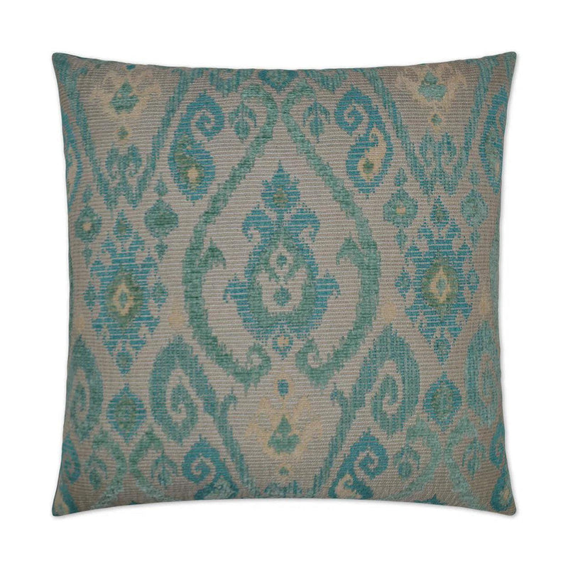 Tobias Aqua Blue Throw Pillow With Insert Throw Pillows LOOMLAN By D.V. Kap