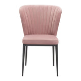 Tolivere Dining Chair (Set of 2) Pink Dining Chairs LOOMLAN By Zuo Modern