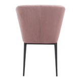 Tolivere Dining Chair (Set of 2) Pink Dining Chairs LOOMLAN By Zuo Modern