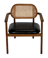 Tolka Chair, Teak with Leather Seat Dining Chairs LOOMLAN By Noir