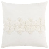 Tonal Geometric Ivory Pillow With Insert Throw Pillows LOOMLAN By LOOMLAN