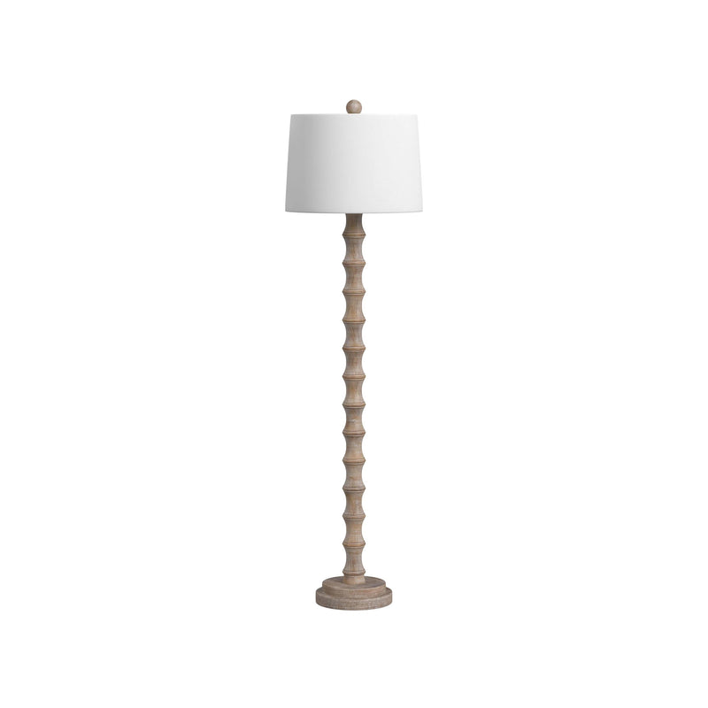 Tonio Natural Wood Floor Lamp Floor Lamps LOOMLAN By Bassett Mirror