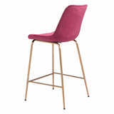 Tony Counter Chair Red & Gold Counter Stools LOOMLAN By Zuo Modern