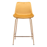 Tony Counter Chair Yellow & Gold Counter Stools LOOMLAN By Zuo Modern