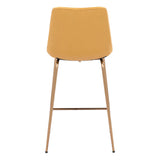 Tony Counter Chair Yellow & Gold Counter Stools LOOMLAN By Zuo Modern