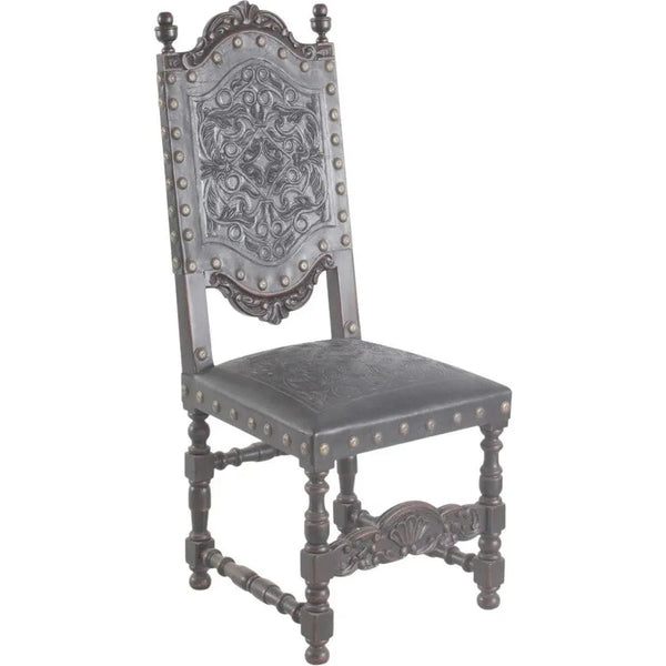 Tooled Leather Dining Chair Del Rey Dining Chairs LOOMLAN By Peninsula Home