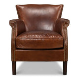 Topeka Leather Club Chair Club Chairs LOOMLAN By Sarreid