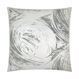 Tornado Pewter Grey Throw Pillow With Insert Throw Pillows LOOMLAN By D.V. Kap