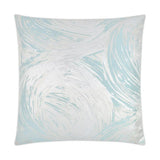 Tornado Turquoise Grey Throw Pillow With Insert Throw Pillows LOOMLAN By D.V. Kap