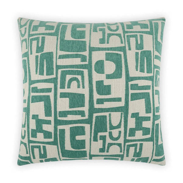 Toro Malachite Teal Throw Pillow With Insert Throw Pillows LOOMLAN By D.V. Kap