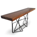 Torq Solid Chamcha Wood Rectangular Console Table Console Tables LOOMLAN By Urbia