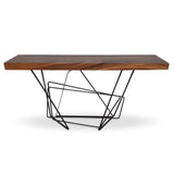 Torq Solid Chamcha Wood Rectangular Console Table Console Tables LOOMLAN By Urbia