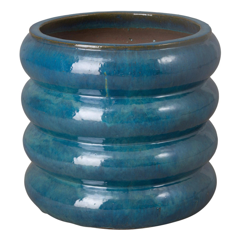 Torus Round Ceramic Planter Outdoor Planters LOOMLAN By Emissary