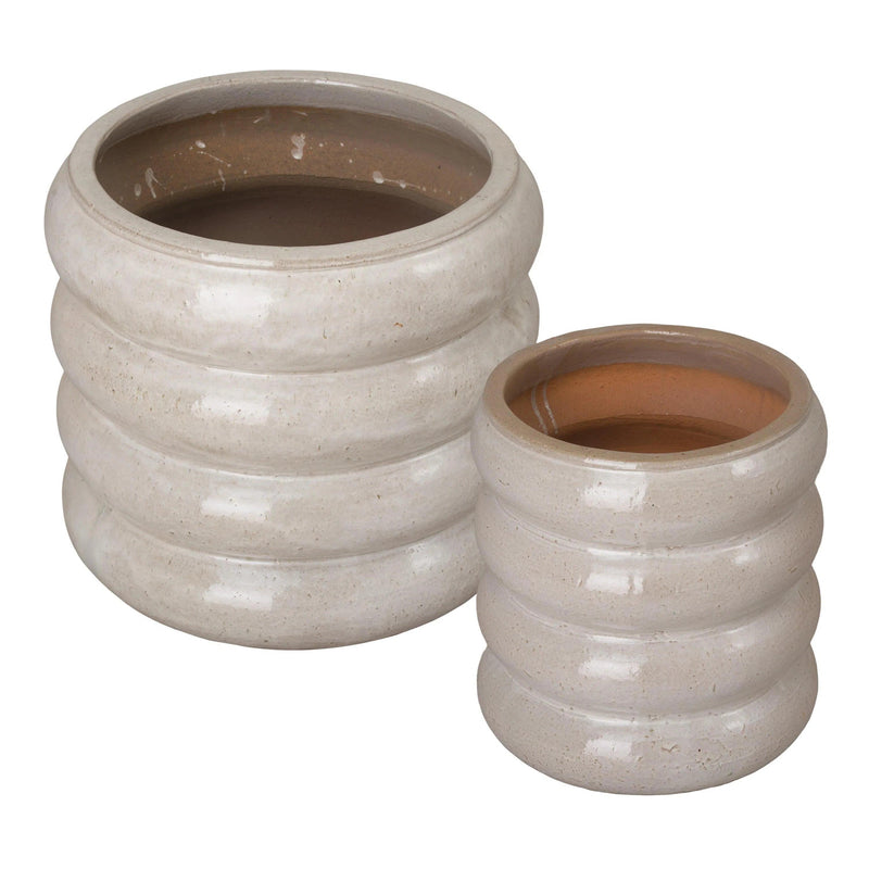 Torus Round Ceramic Planter Outdoor Planters LOOMLAN By Emissary