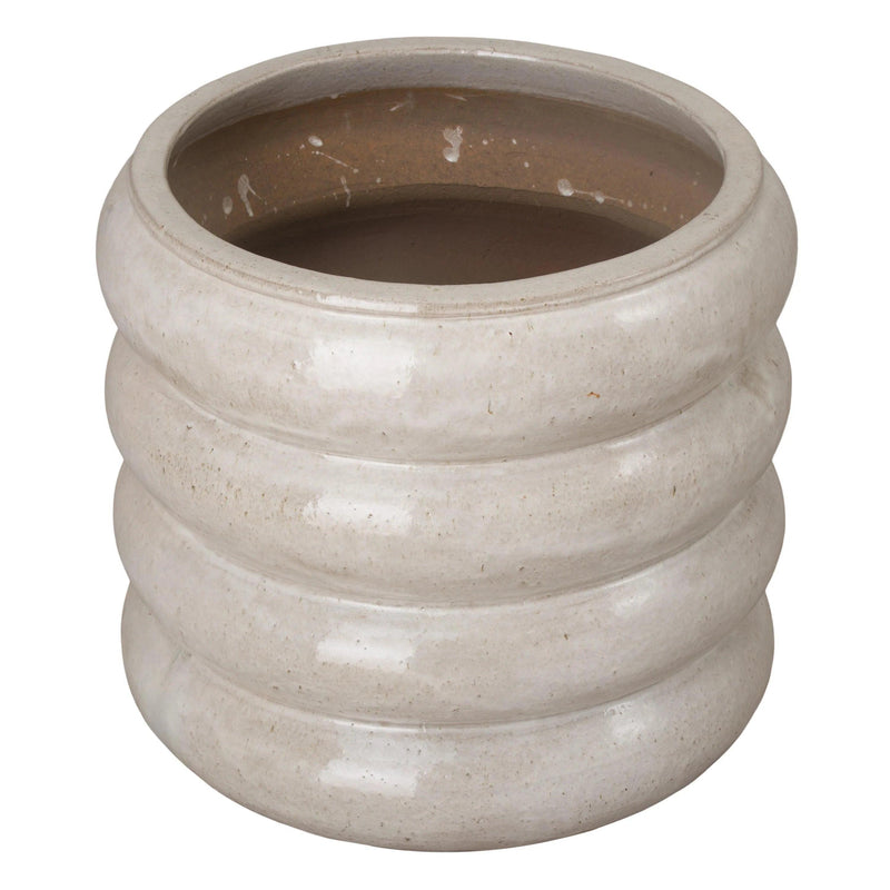 Torus Round Ceramic Planter Outdoor Planters LOOMLAN By Emissary