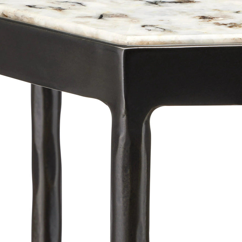 Tosi Marble Accent Table Side Tables LOOMLAN By Currey & Co