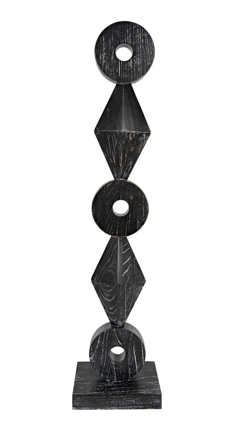 Totem Cinder Black Sculpture Statues & Sculptures LOOMLAN By Noir